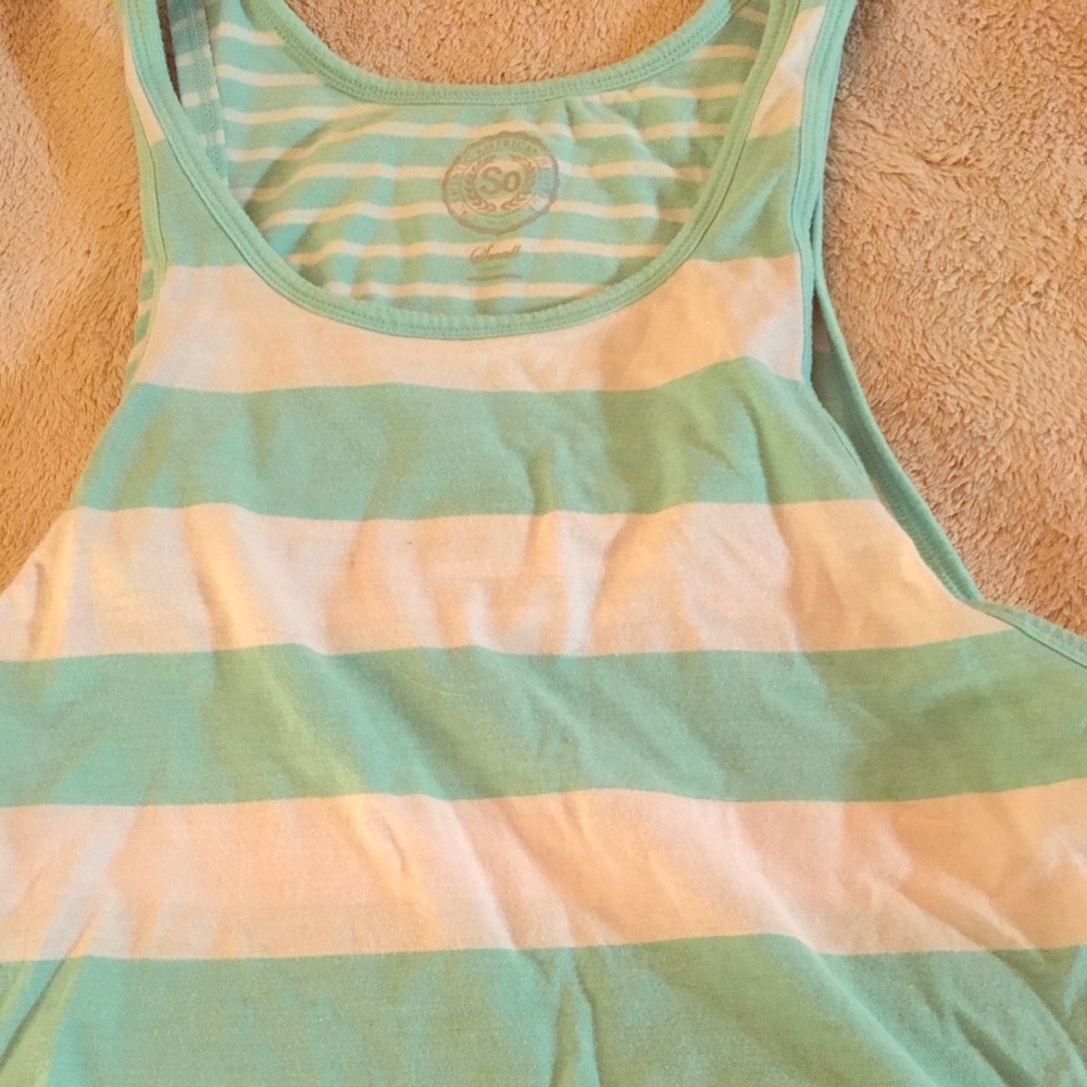 Mint workout top with sports bra attached